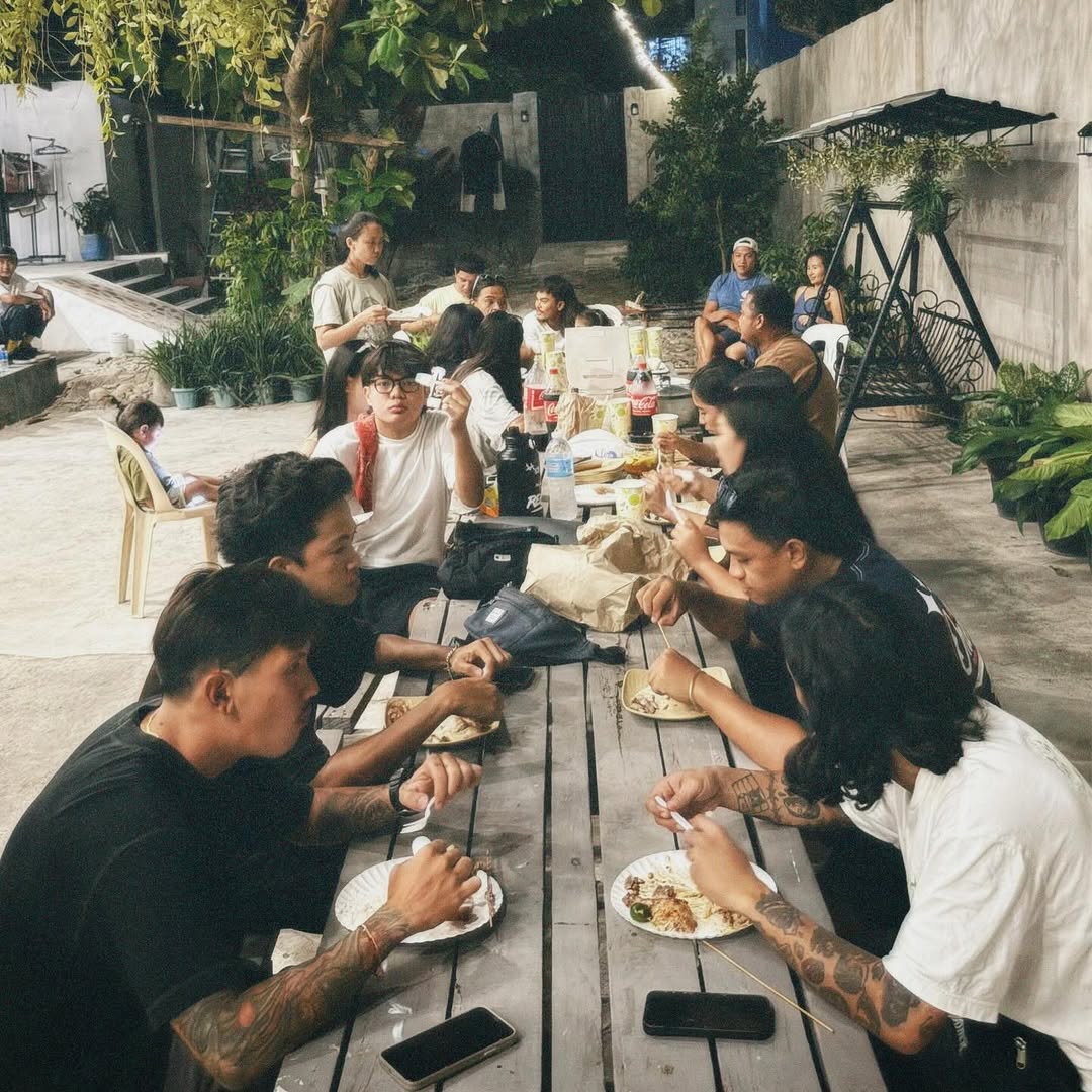 Evening gathering at the garden area