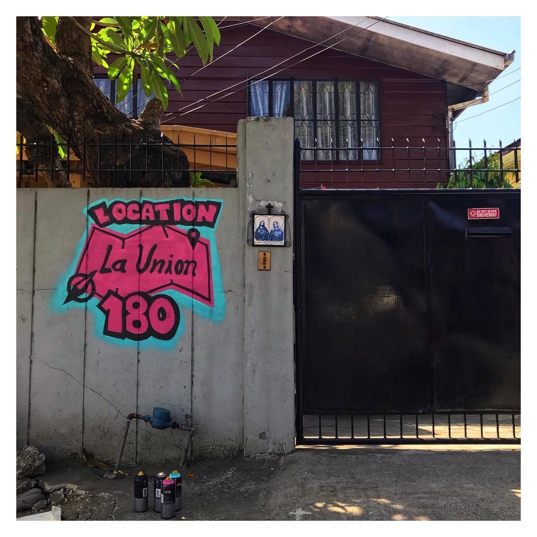 Signage made by Holadup in front of Location One Eighty